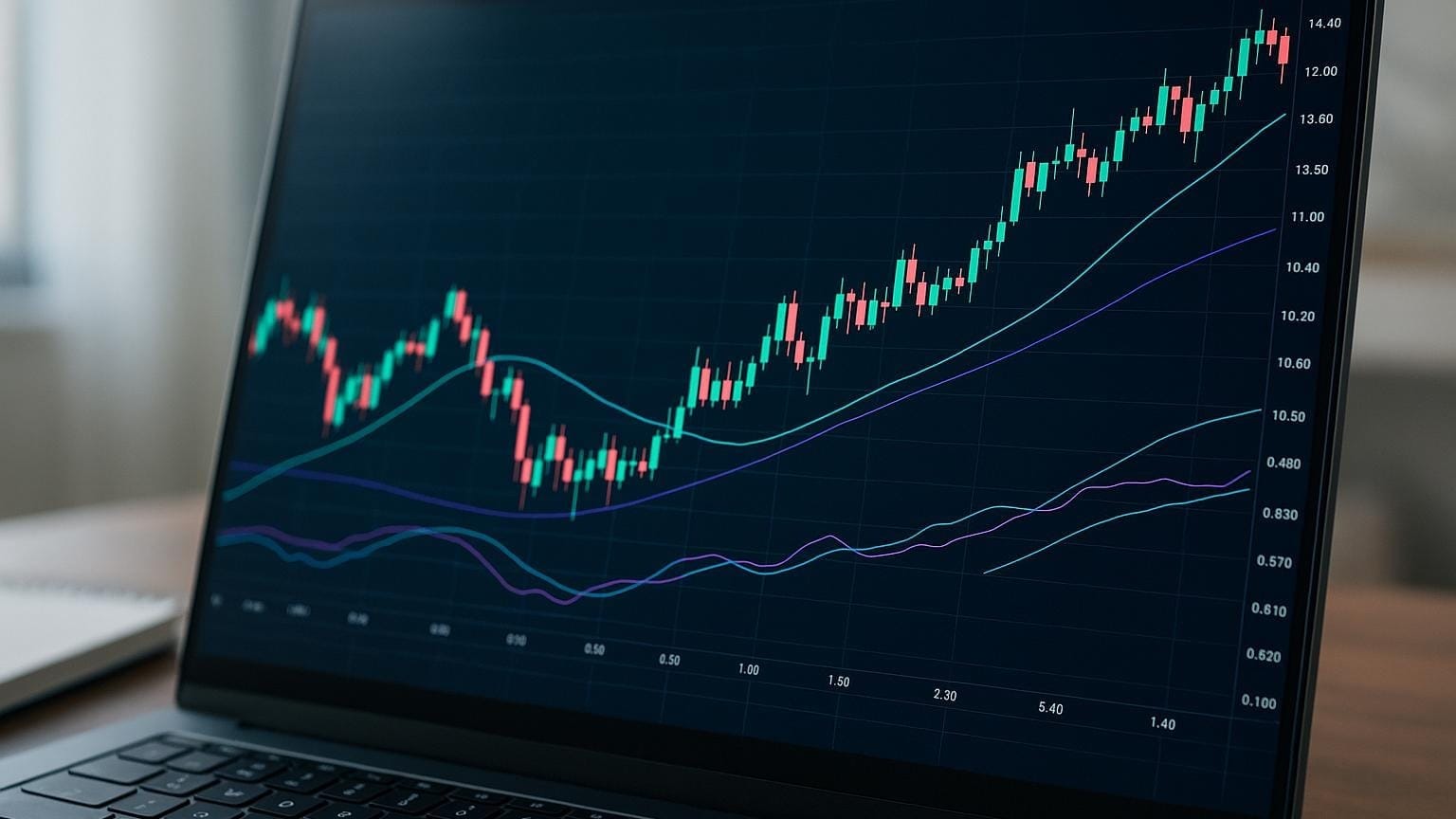 Stockara stock market trading software with live candlestick chart and buy sell signals